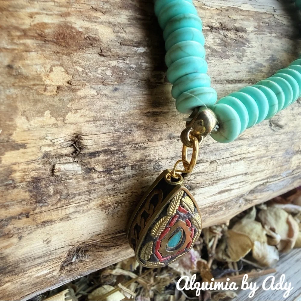 CURATED GIFTS FOR MOM + Turquoise and GOLD Pearl Drop Earrings